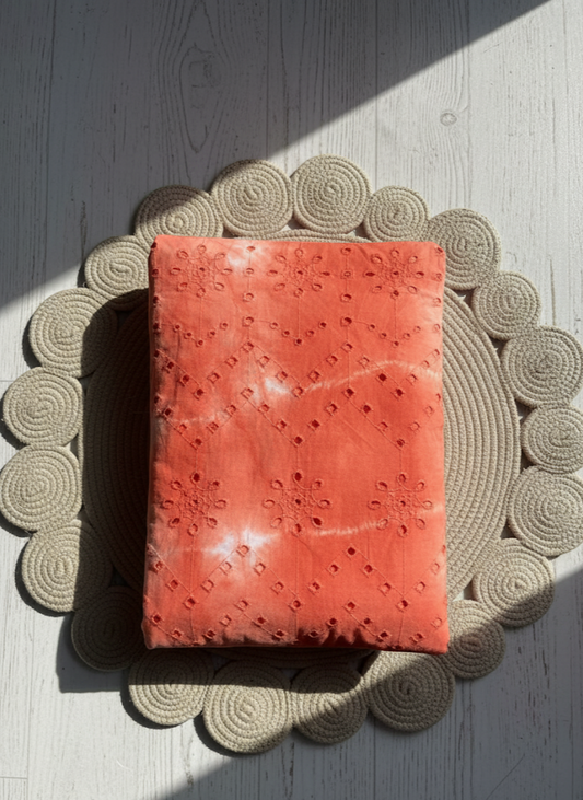 Pure Chicken Hakuba Fabric – Premium Handcrafted Cotton orange