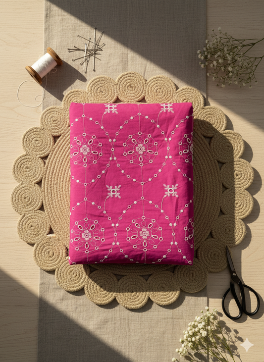Pure Chicken Hakuba Fabric – Premium Handcrafted Cotton Pink