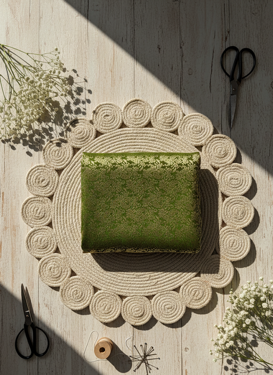 Premium Brocade Fabric green